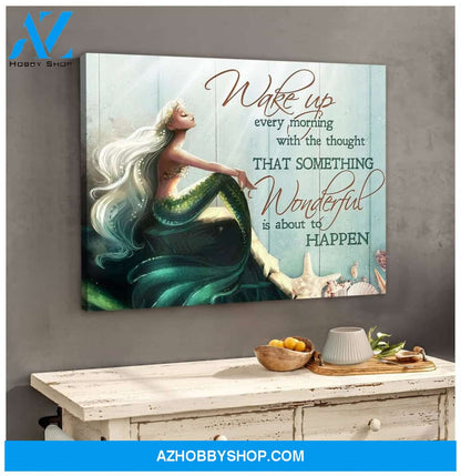 Wake Up Every Morning Mermaid Canvas Wall Art
