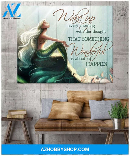 Wake Up Every Morning Mermaid Canvas Wall Art