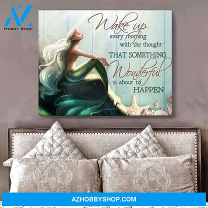 Wake Up Every Morning Mermaid Canvas Wall Art