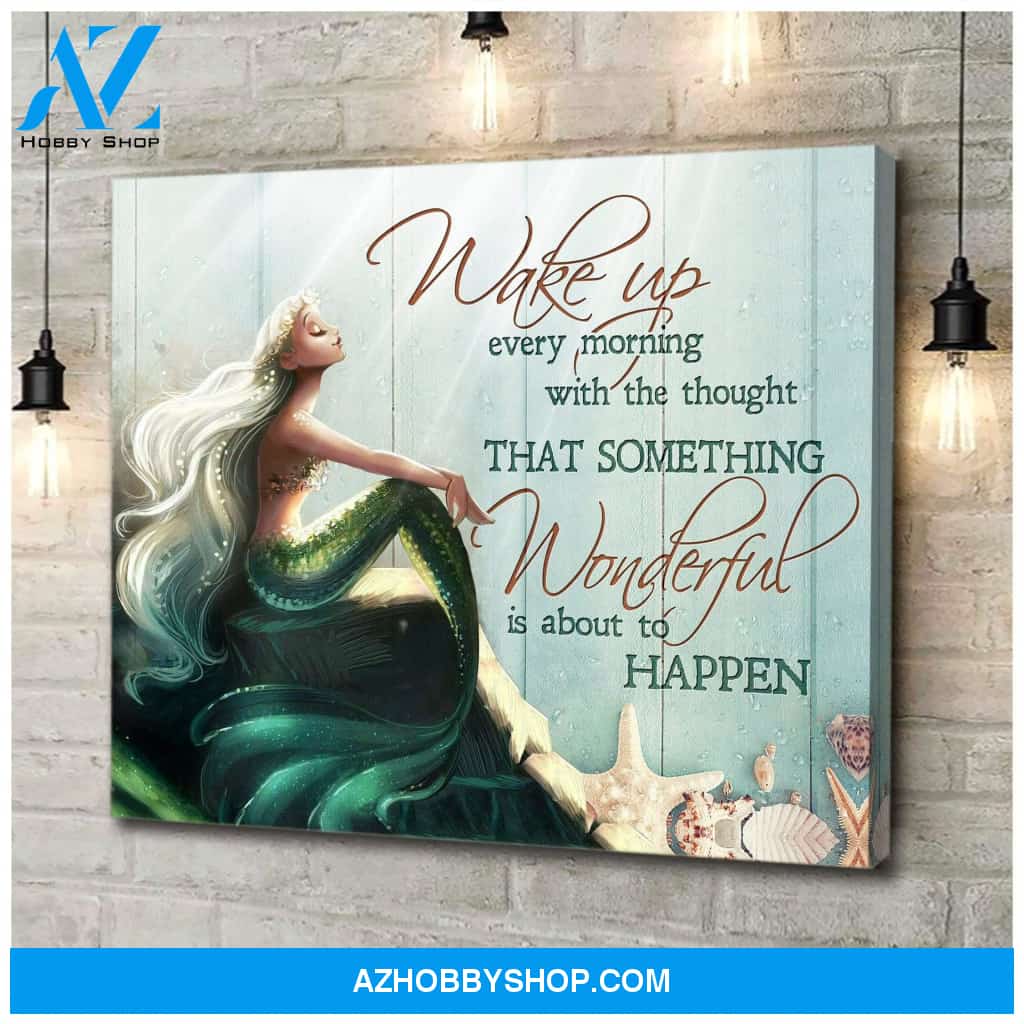 Wake Up Every Morning Mermaid Canvas Wall Art