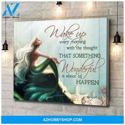 Wake Up Every Morning Mermaid Canvas Wall Art
