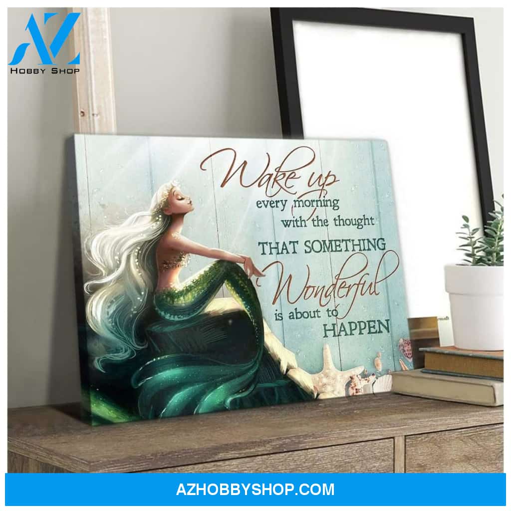 Wake Up Every Morning Mermaid Canvas Wall Art