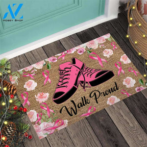 Walk Proud - Breast Cancer Awareness Coir Pattern Print Doormat