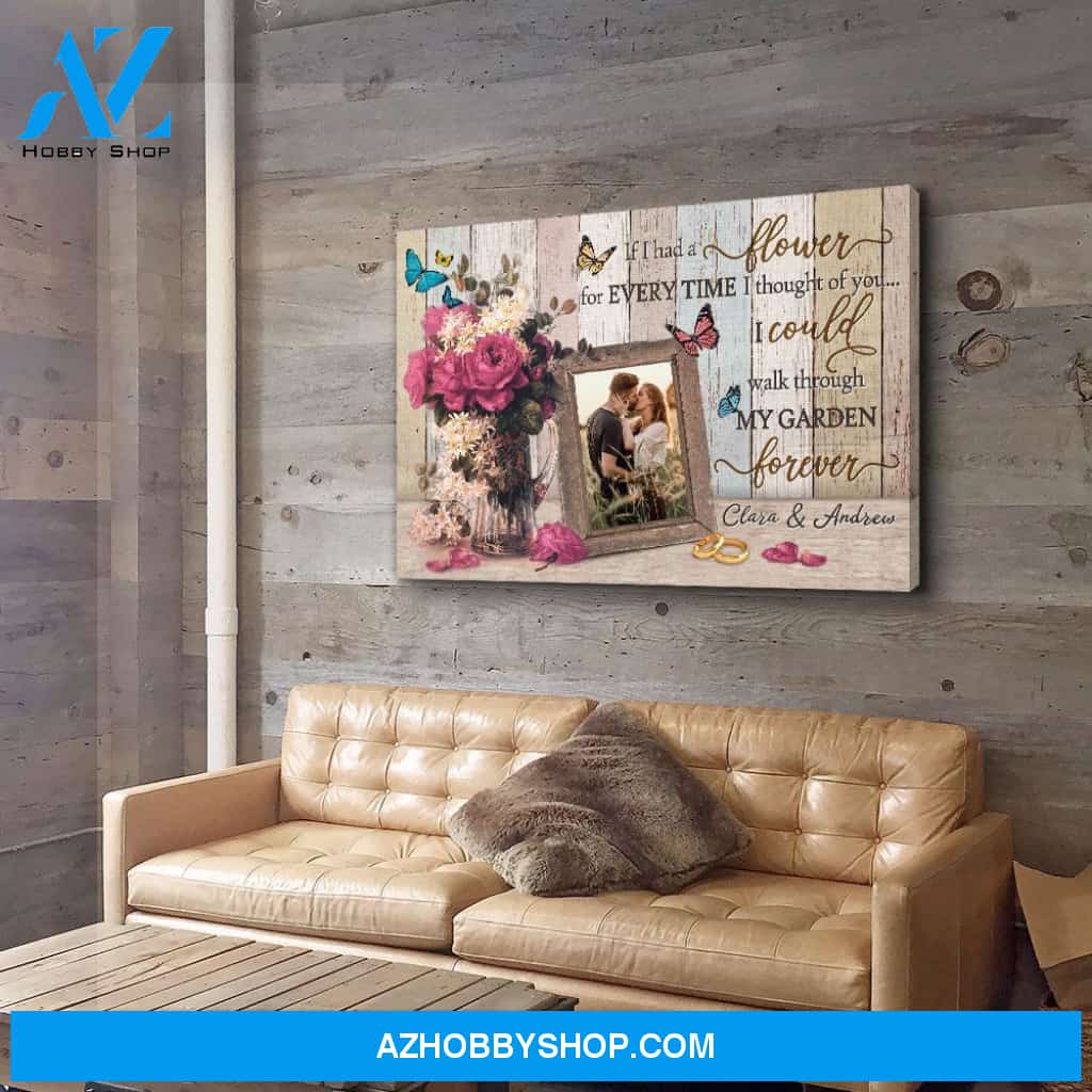 Walk Through My Garden - Personalized Custom Photo Canvas