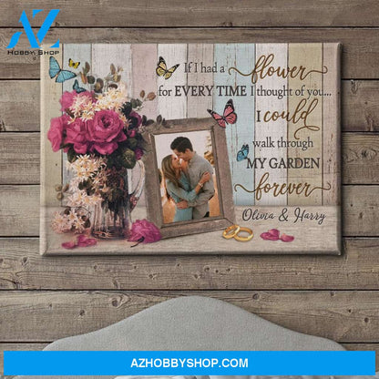 Walk Through My Garden - Personalized Custom Photo Canvas