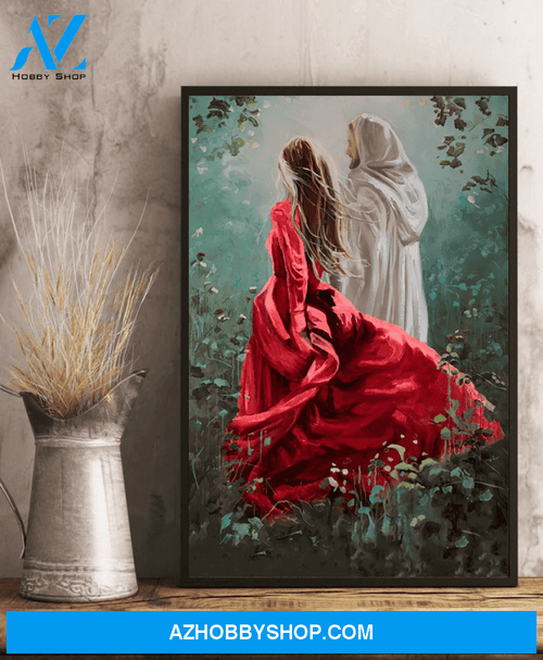 Walk With Me, God Jesus Canvas | Into The Wood Painting Canvas Wall Art, Wall Decor Visual Art
