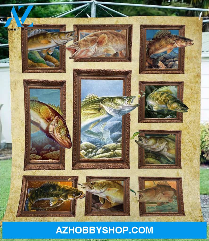 Walleye Fishing Gift Fleece Blanket Unique Gifts