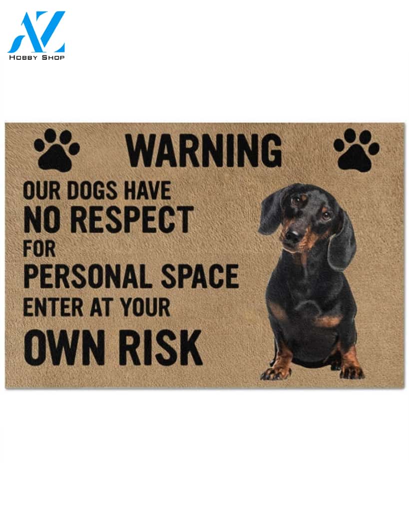 Warning Dachshund In The House Funny Doormat Gift For DOg Lovers Birthday Gift Home Decor Warm House Gift Welcome Mat