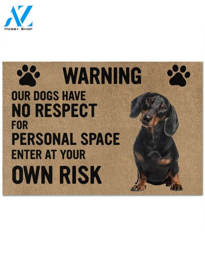 Warning Dachshund In The House Funny Doormat Gift For DOg Lovers Birthday Gift Home Decor Warm House Gift Welcome Mat