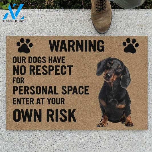 Warning Dachshund In The House Funny Doormat Gift For DOg Lovers Birthday Gift Home Decor Warm House Gift Welcome Mat