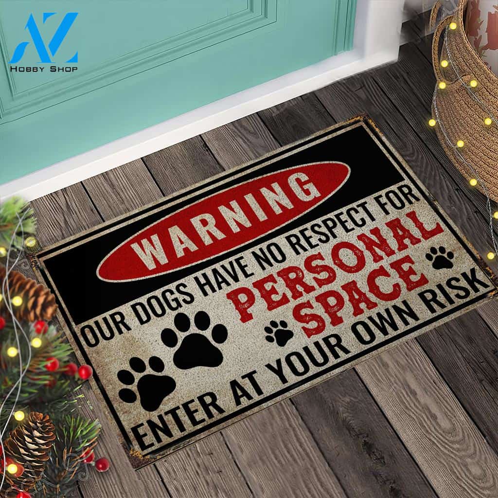 Warning - Dog Doormat