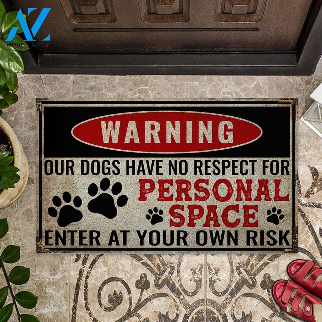 Warning - Dog Doormat