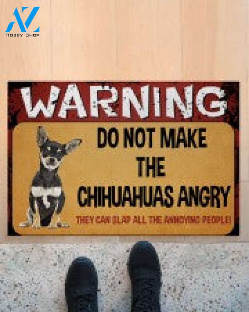 Warning Dont Make Chihuahua Angry Doormat