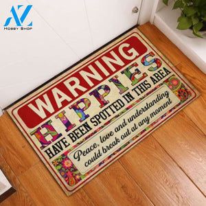Warning Hippies Have Been Spotted In This Area Doormat