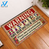 Warning Hippies Have Been Spotted In This Area Doormat