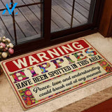 Warning Hippies Have Been Spotted In This Area Doormat