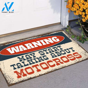 Warning May Start Talking About Motocross Doormat 
