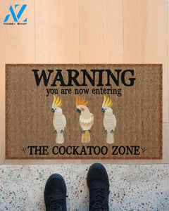 Warning The Cockatoo Zone Doormat Welcome Mat Housewarming Gift Home Decor Funny Doormat Best Gift Idea