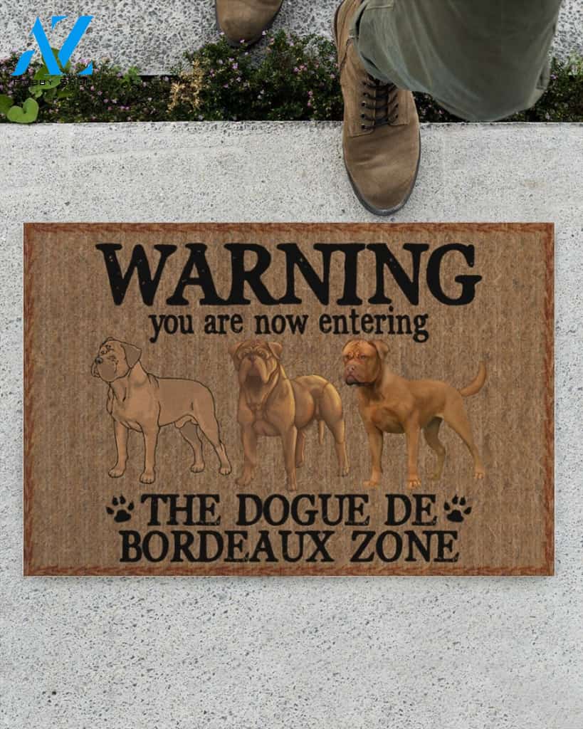 Warning The Dogue De Bordeaux Zone Doormat Welcome Mat Housewarming Gift Home Decor Funny Doormat Best Gift Idea