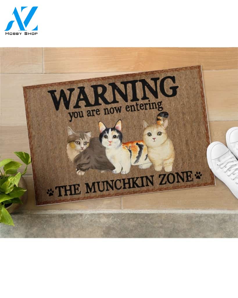 Warning The Munchkin Zone Doormat Welcome Mat Housewarming Gift Home Decor Funny Doormat Best Gift Idea