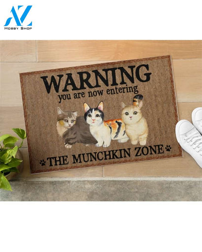 Warning The Munchkin Zone Doormat Welcome Mat Housewarming Gift Home Decor Funny Doormat Best Gift Idea