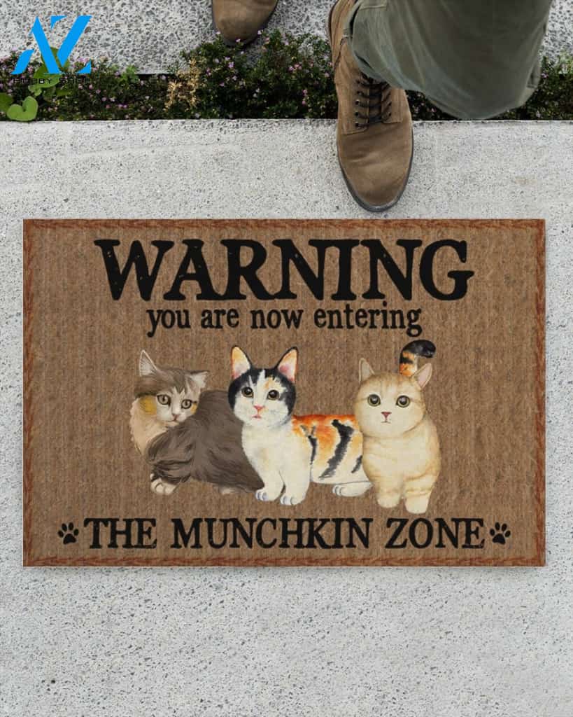 Warning The Munchkin Zone Doormat Welcome Mat Housewarming Gift Home Decor Funny Doormat Best Gift Idea
