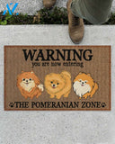 Warning The Pomeranian Zone Doormat Welcome Mat Housewarming Gift Home Decor Funny Doormat Best Gift Idea
