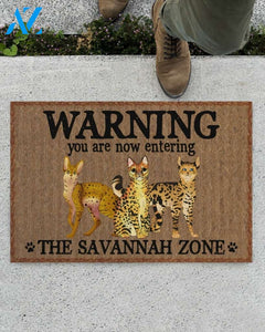 Warning The Savannah Zone Doormat Welcome Mat Housewarming Gift Home Decor Funny Doormat Best Gift Idea