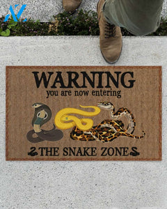 Warning The Snake Zone Doormat Welcome Mat Housewarming Gift Home Decor Funny Doormat Best Gift Idea