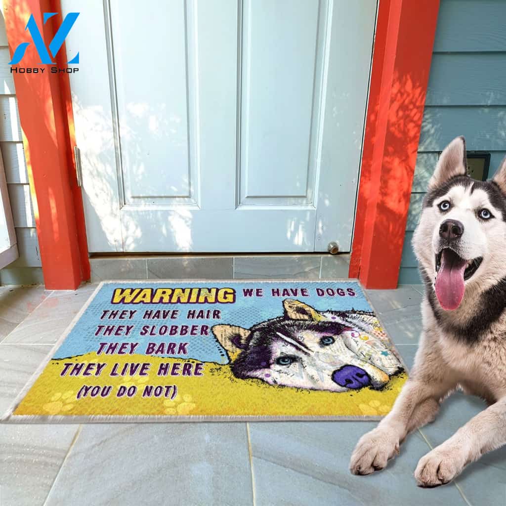 Warning! We Have Husky Doormat