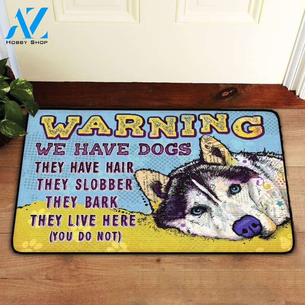 Warning! We Have Husky Doormat