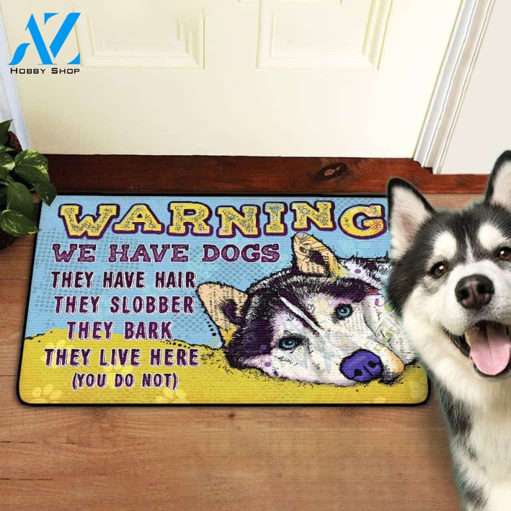 Warning! We Have Husky Doormat