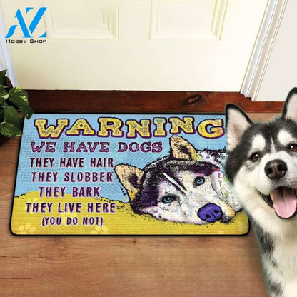 Warning! We Have Husky Doormat
