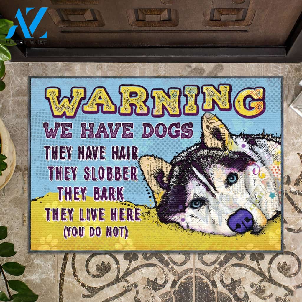 Warning! We Have Husky Doormat