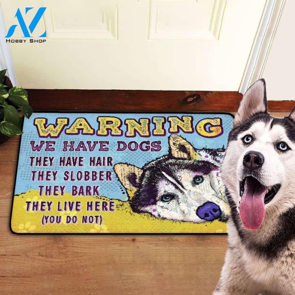 Warning! We Have Husky Doormat