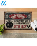 Warning - Witch Property - All Trepassers Will Be Used As Ingredients In The Brew Mat | Welcome Mat | House Warming Gift