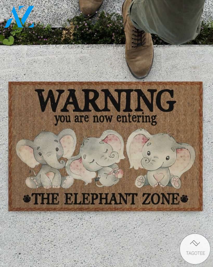 Warning you are now entering the Elephant Zone doormat