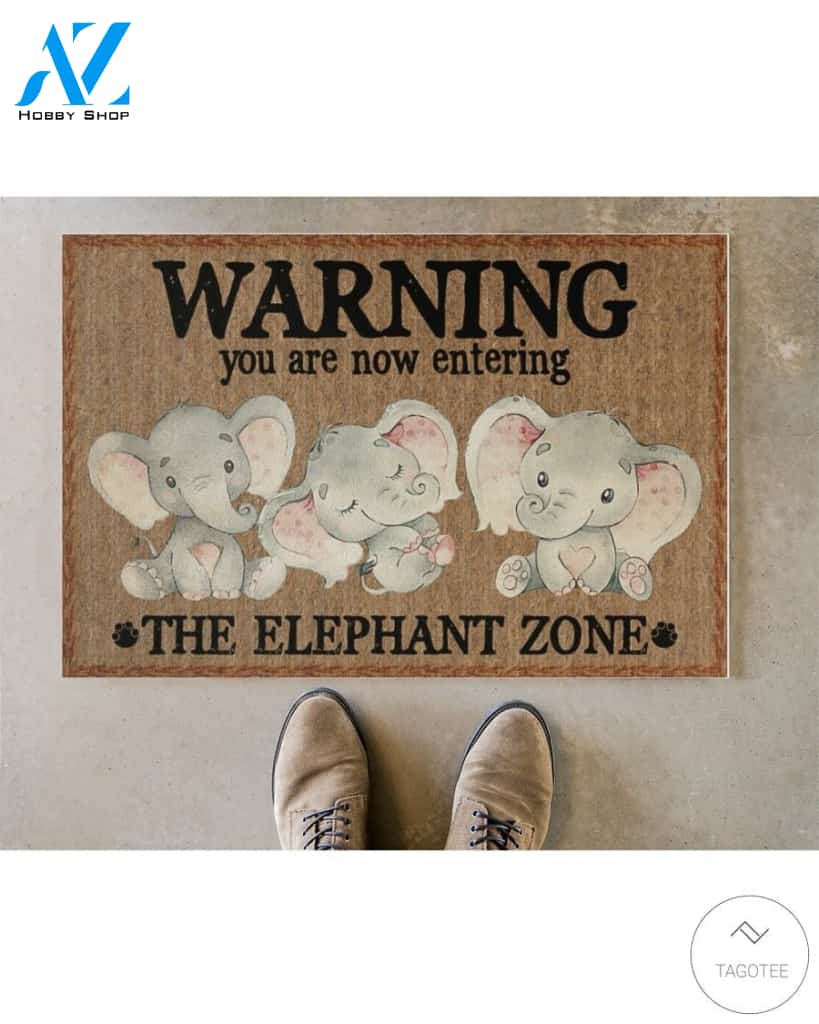 Warning you are now entering the Elephant Zone doormat