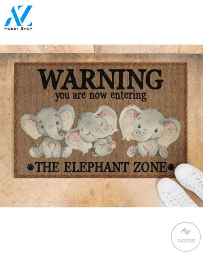 Warning you are now entering the Elephant Zone doormat