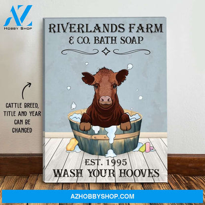 Wash Your Hooves - Personalized Custom Canvas