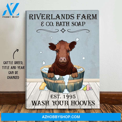 Wash Your Hooves - Personalized Custom Canvas