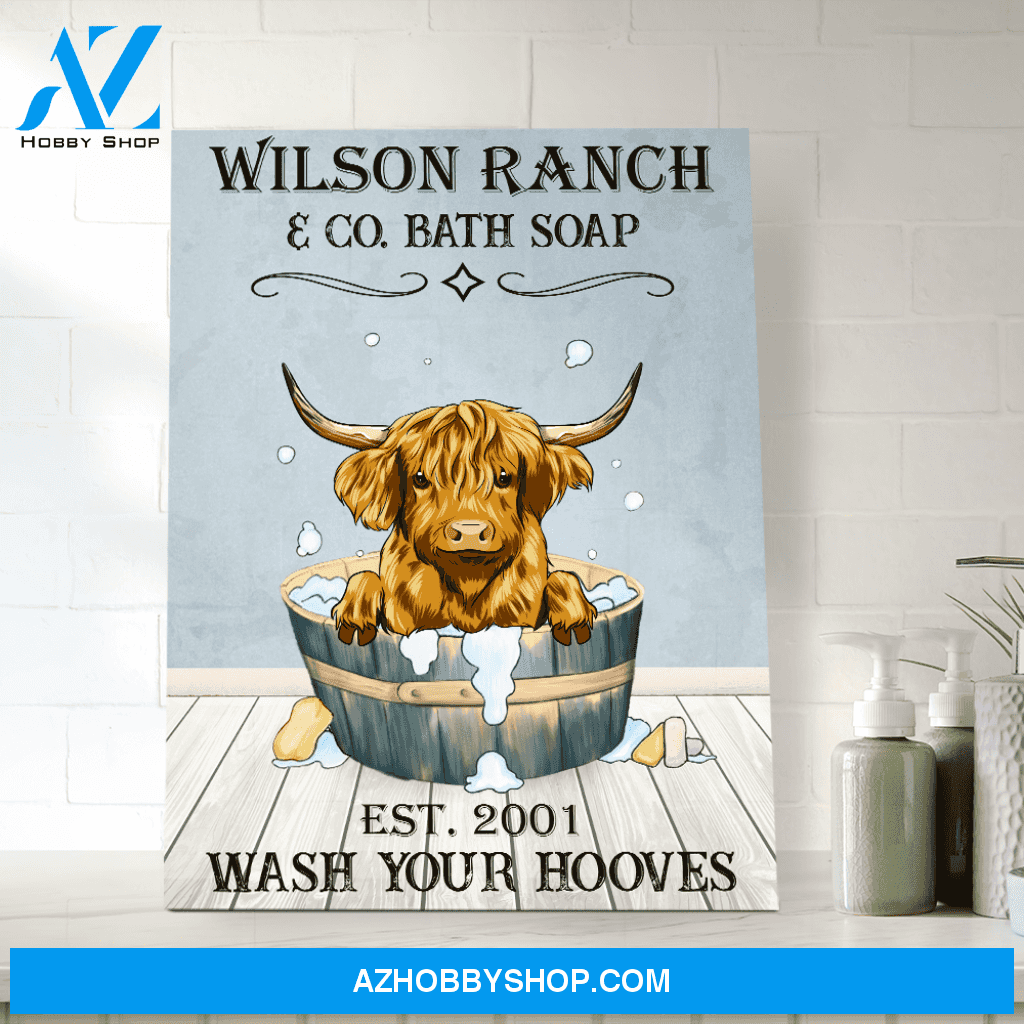 Wash Your Hooves - Personalized Custom Canvas