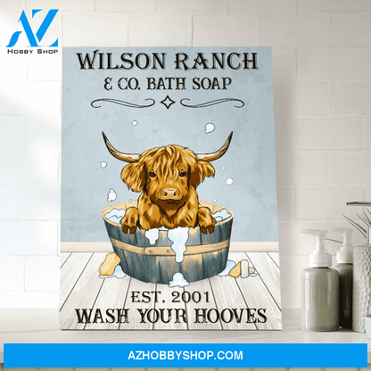 Wash Your Hooves - Personalized Custom Canvas