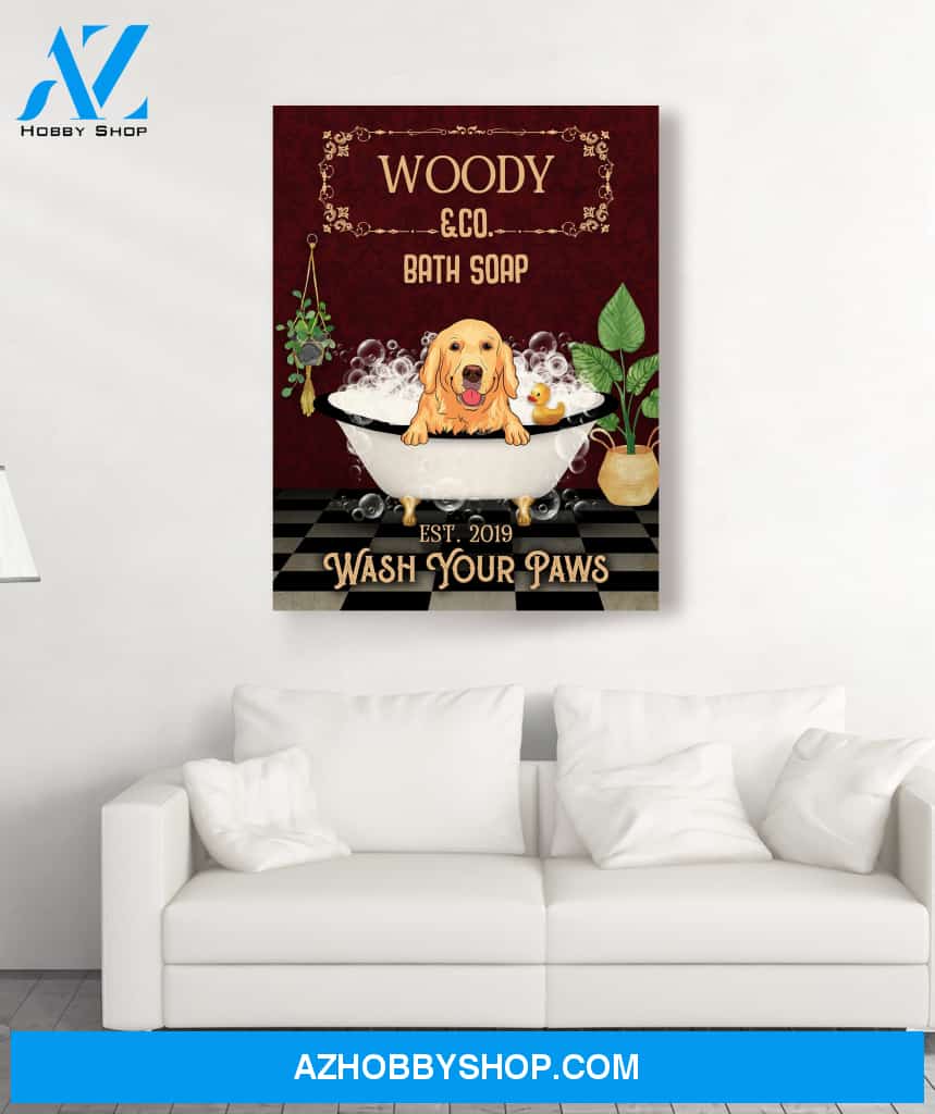 Wash Your Paws - Personalized Custom Canvas