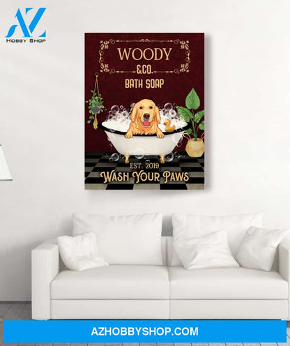 Wash Your Paws - Personalized Custom Canvas