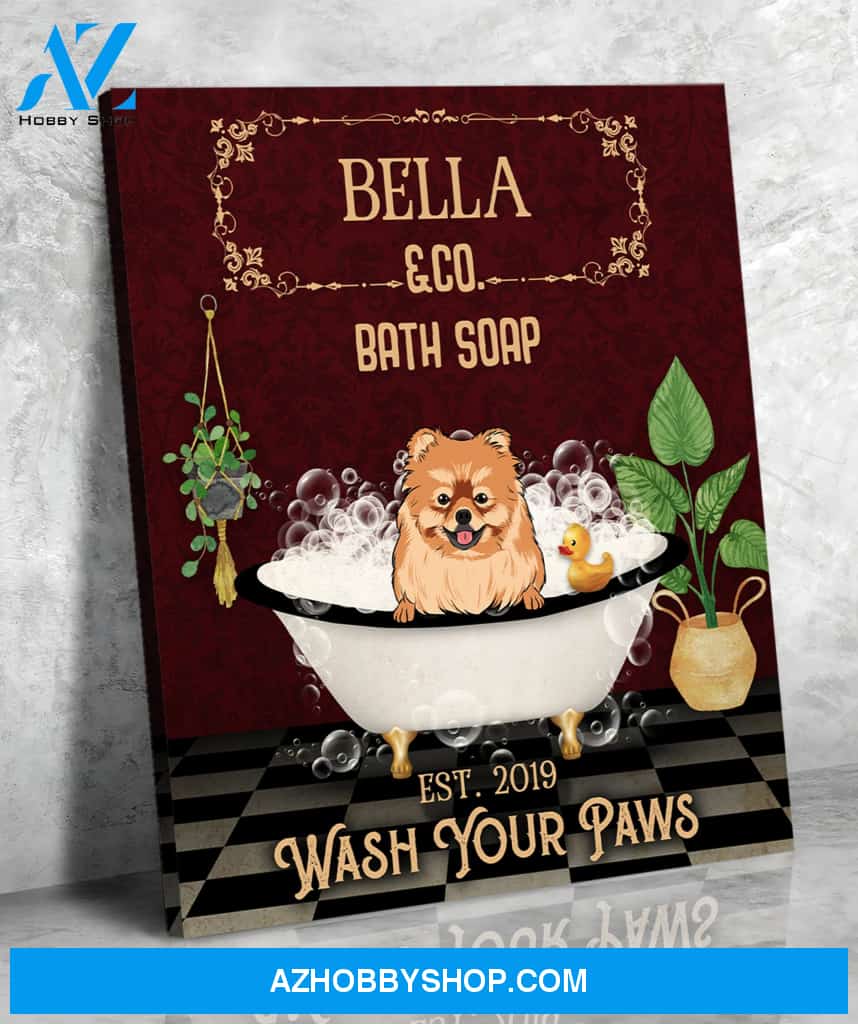 Wash Your Paws - Personalized Custom Canvas