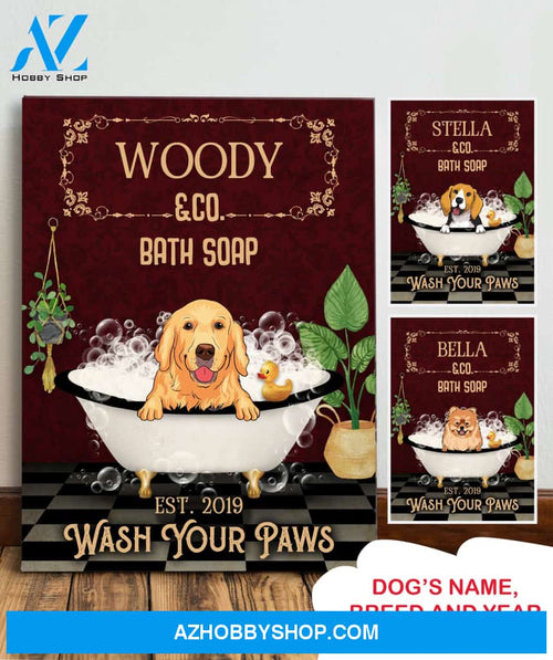 Wash Your Paws - Personalized Custom Canvas