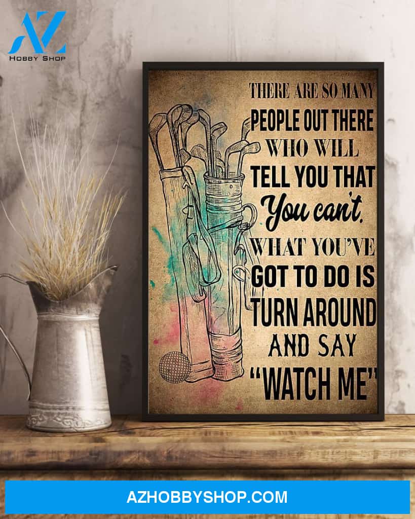 Watch Me Golf Vertical Canvas Wall Art, Wall Decor Visual Art