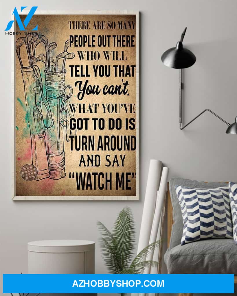 Watch Me Golf Vertical Canvas Wall Art, Wall Decor Visual Art