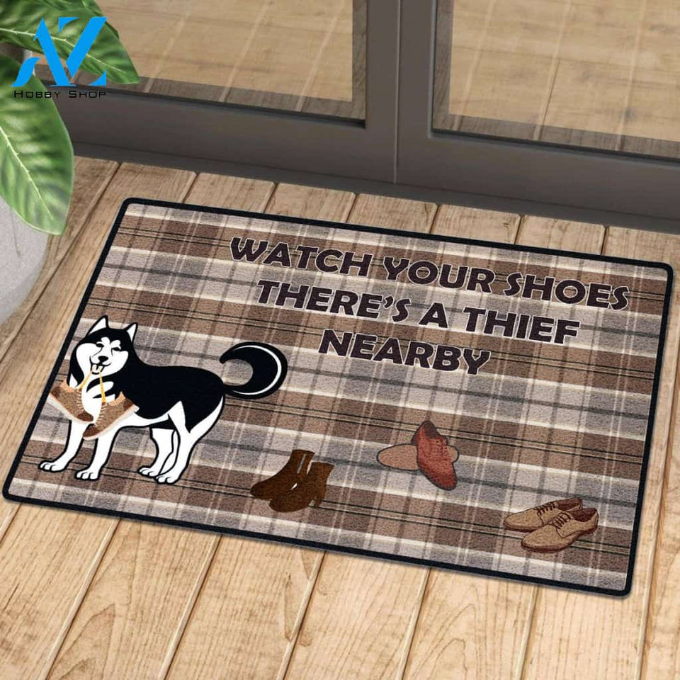 Watch Out Your Shoes Mat Husky | Welcome Mat | House Warming Gift